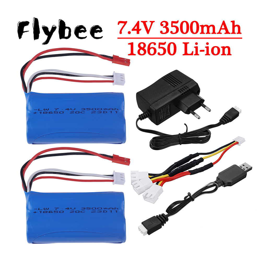 Drone Battery Li-Ion - Upgraded 3000mAh to 3500mAh 7.4V 18650