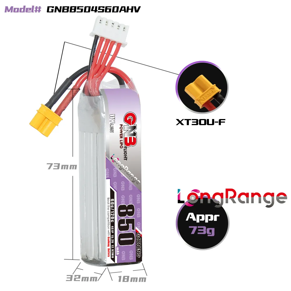 GAONENG GNB LiPo Battery 850mA - Drone Battery 4S 评论和价格