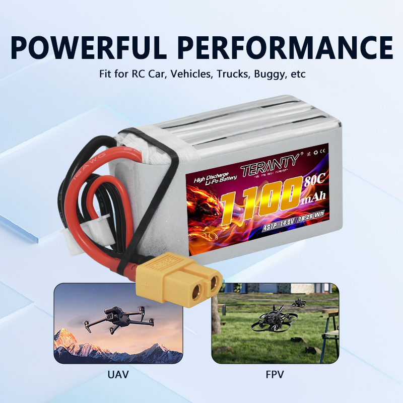 TERANTY 4S 1100mAh 80C/160C Li - Drone Battery 4S 评论和价格