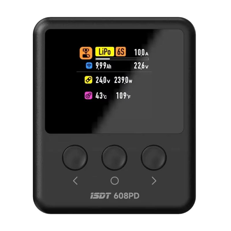 ISDT 608PD DC 240W/10A USB C 1 - Drone Battery Smart 评论和价格