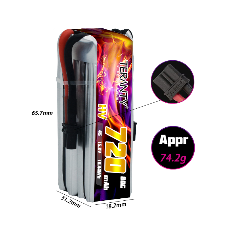 TERANTY 720mAh 4S 15.2V HV Lip - Drone Battery 4S 评论和价格